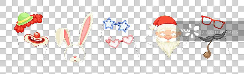 节日派对嘉年华面具和头部配饰图片素材