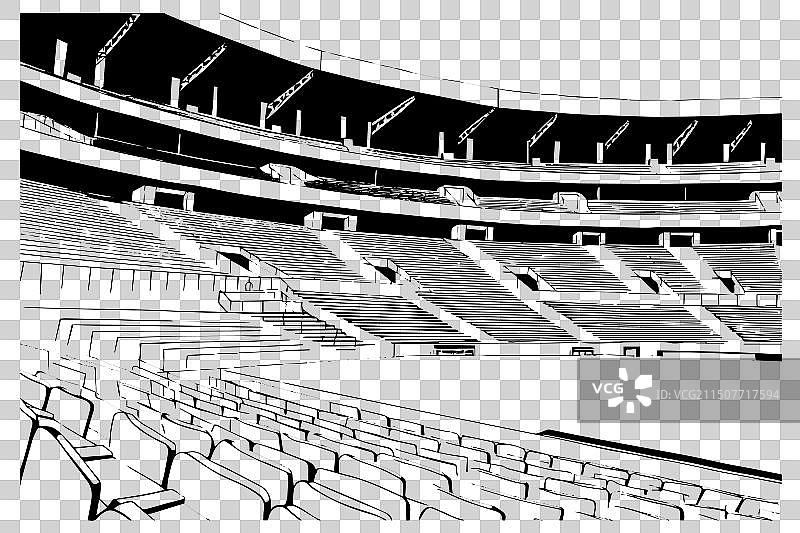 抽象体育场速写背景图片素材