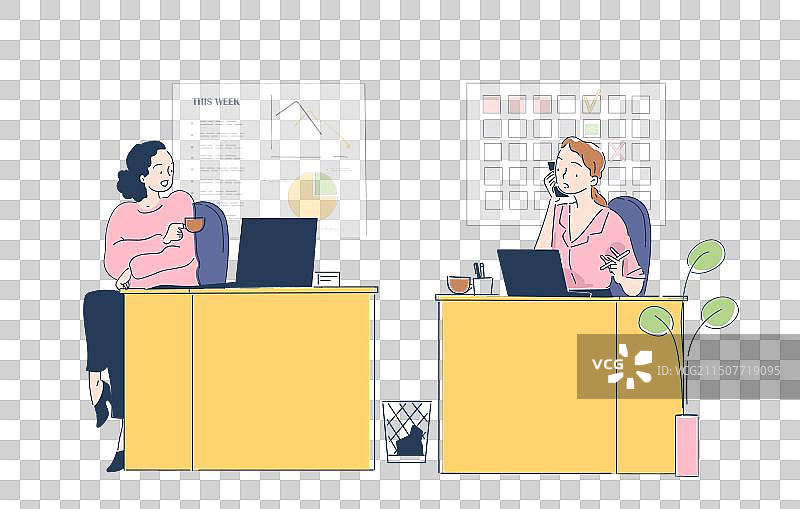 上班族在喝茶或咖啡图片素材