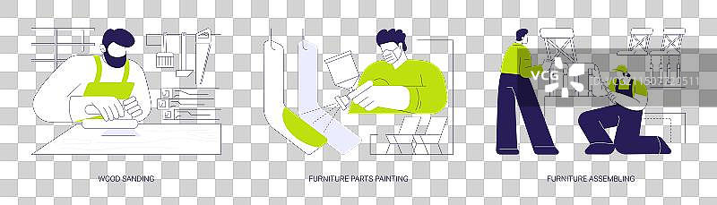 家具批量生产抽象概念图片素材