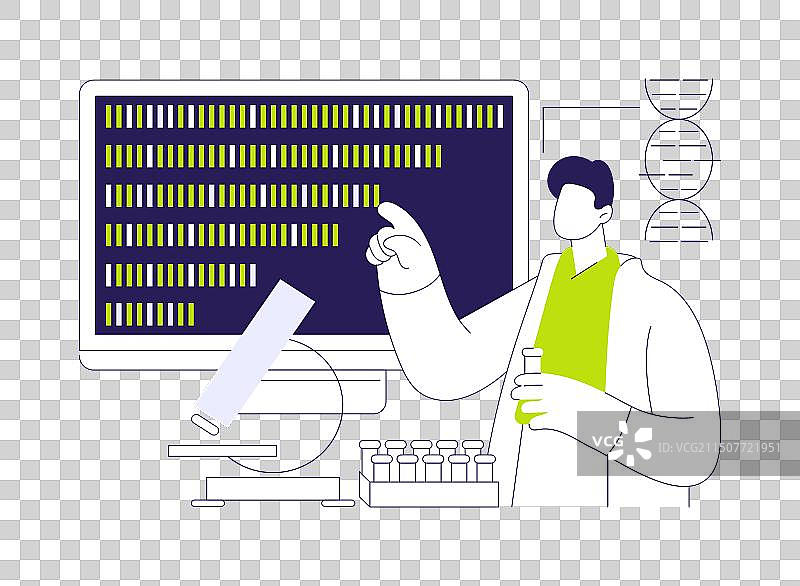 基因测序抽象概念图片素材