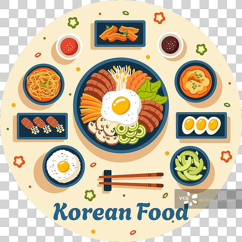 韩国特色套餐美食图片素材