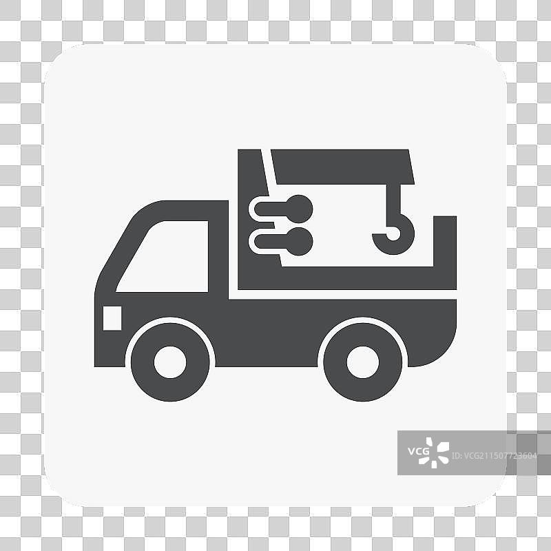 装载机起重机图标黑色轮廓图片素材