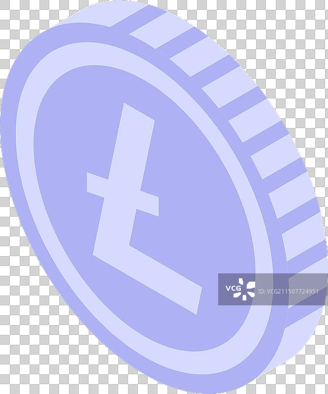 薰衣草色莱特币符号图片素材