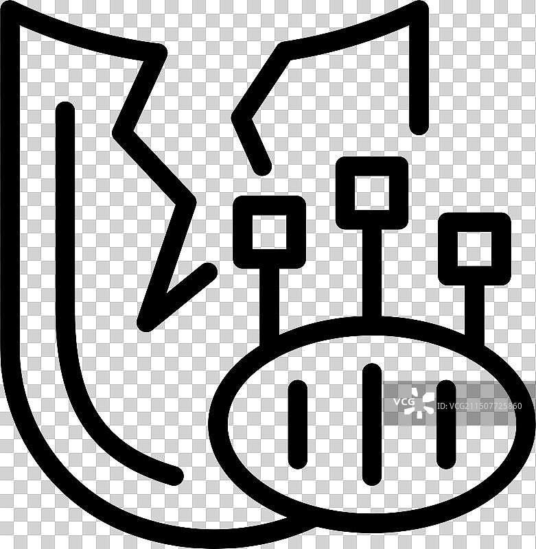 带有信号条的通话中断图标图片素材