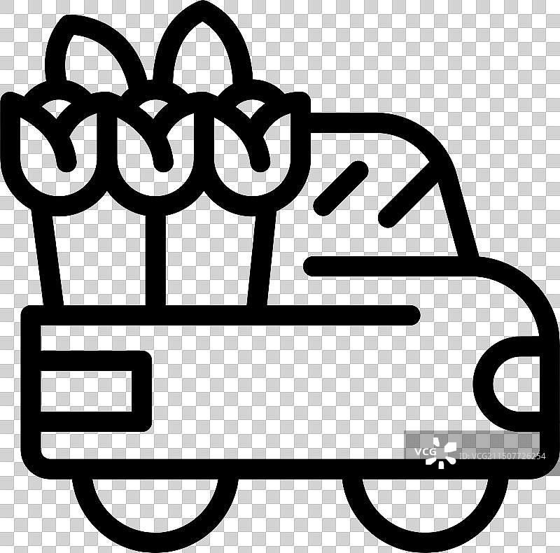 运载火箭的平板卡车图标图片素材