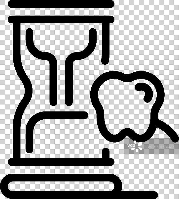 简单的黑白线条图标图片素材