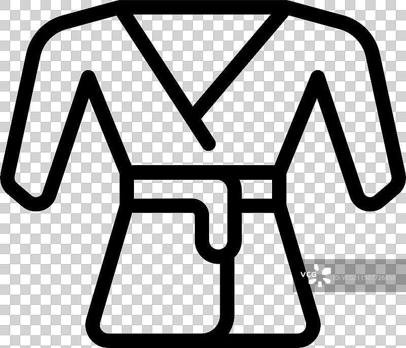 传统武术道服线条艺术图片素材