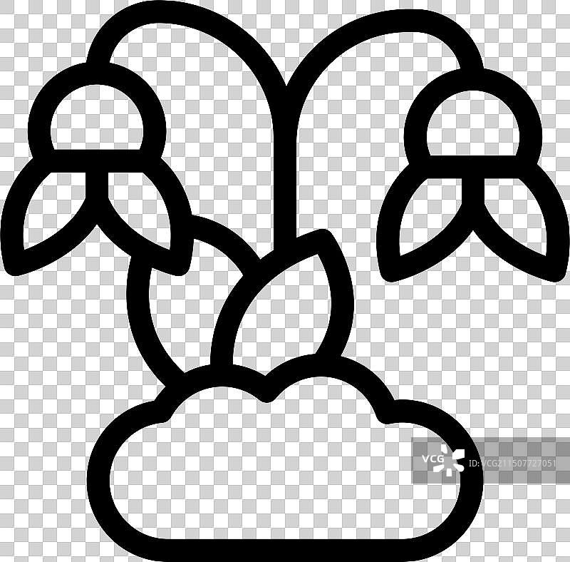 风格化线稿香蕉植物图片素材