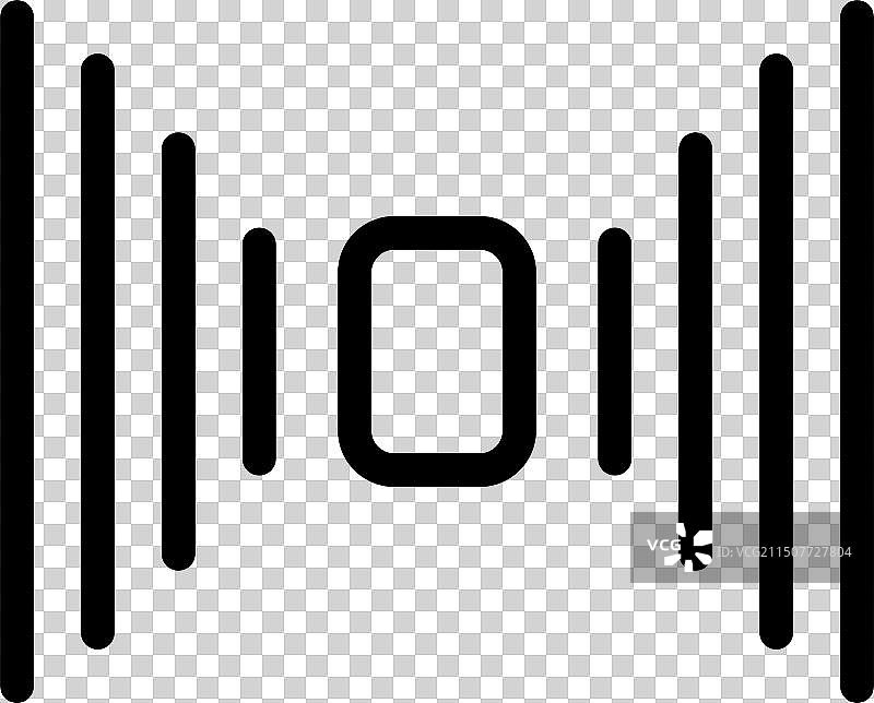 白色背景上的黑色声波图标图片素材