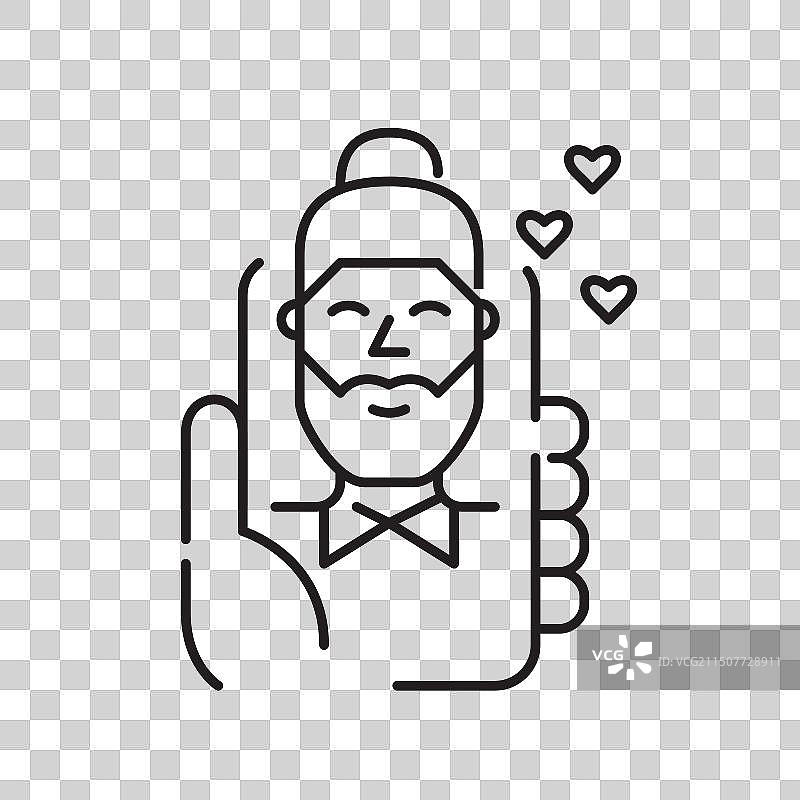 手持智能手机进行社交媒体直播图片素材