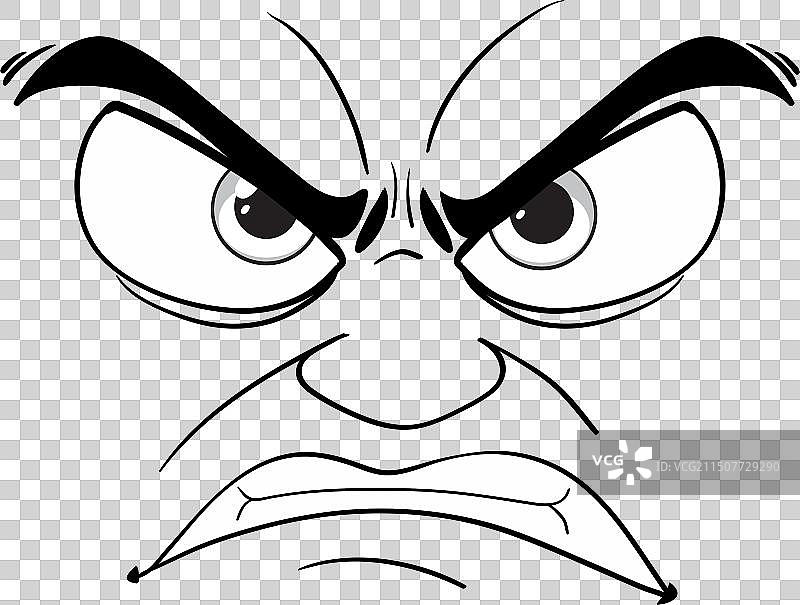 愤怒的脸艺术图片素材