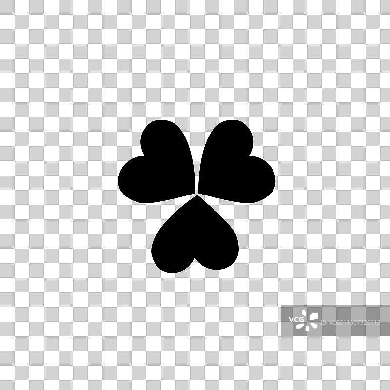 三个心形爱情三角形标志图片素材