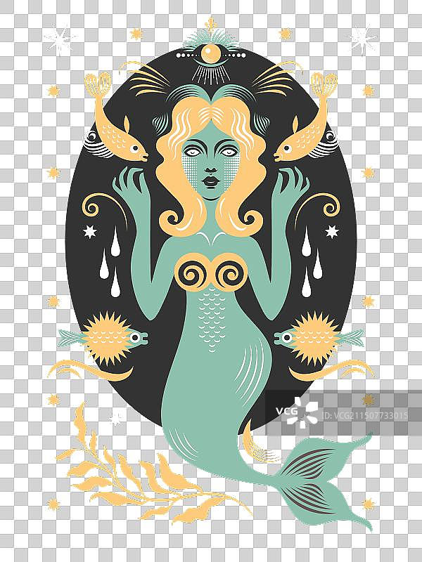 美人鱼图案图片素材