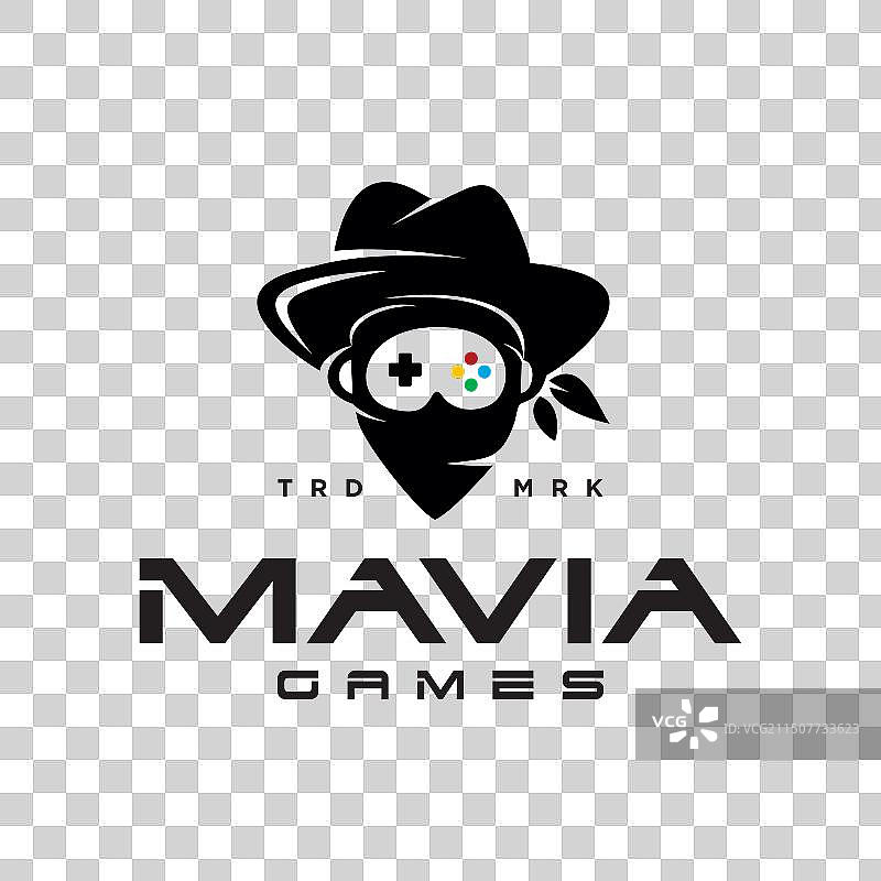 黑手党吉祥物电竞游戏标志设计图片素材