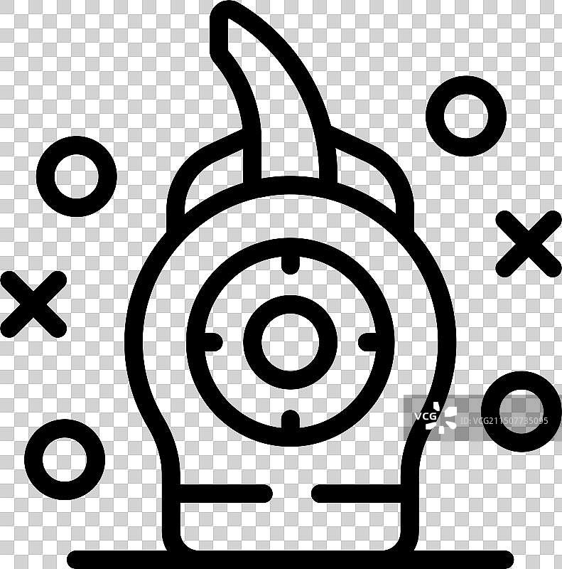 宇航员头盔黑白线条艺术图片素材