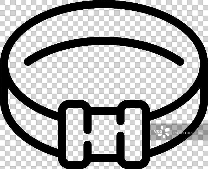 黑白宠物项圈图标图片素材