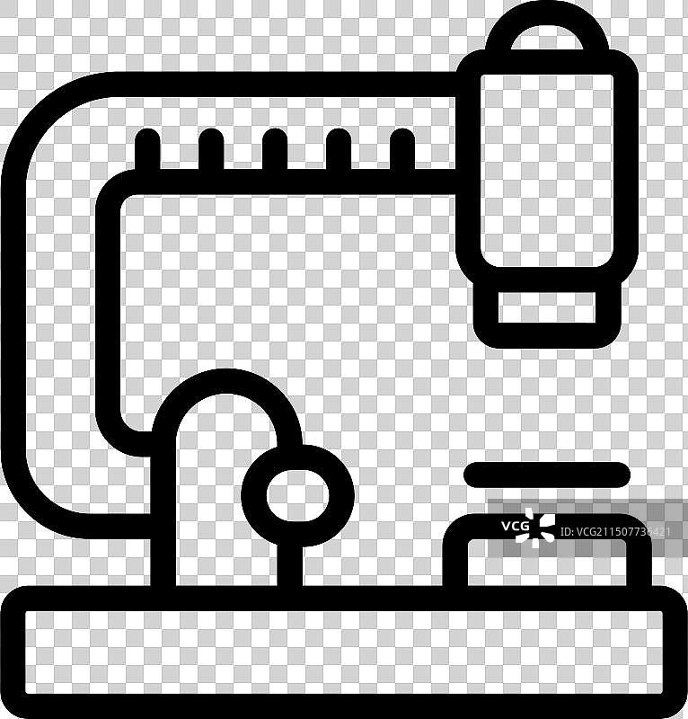 黑白缝纫机图标图片素材