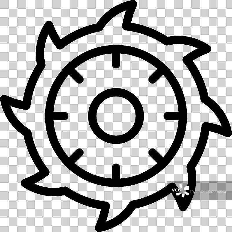 黑白锯片图标图片素材