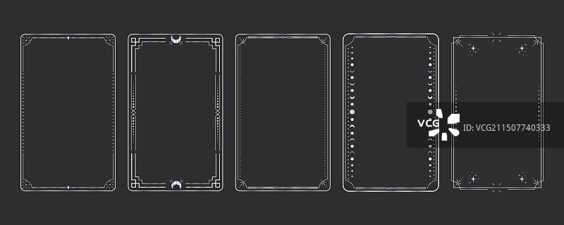 银色极简主义神秘框架细线图片素材