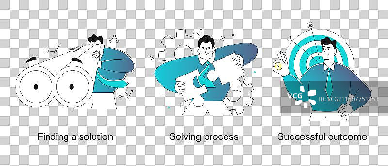 扁平风格的商务项目经理图片素材