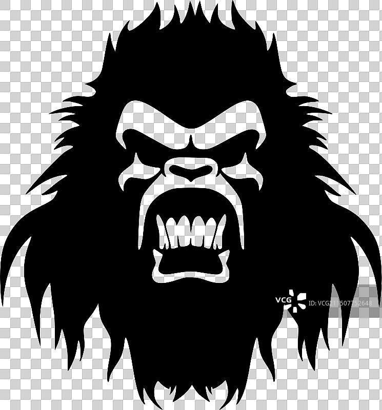 大脚怪 - 简约剪影图片素材