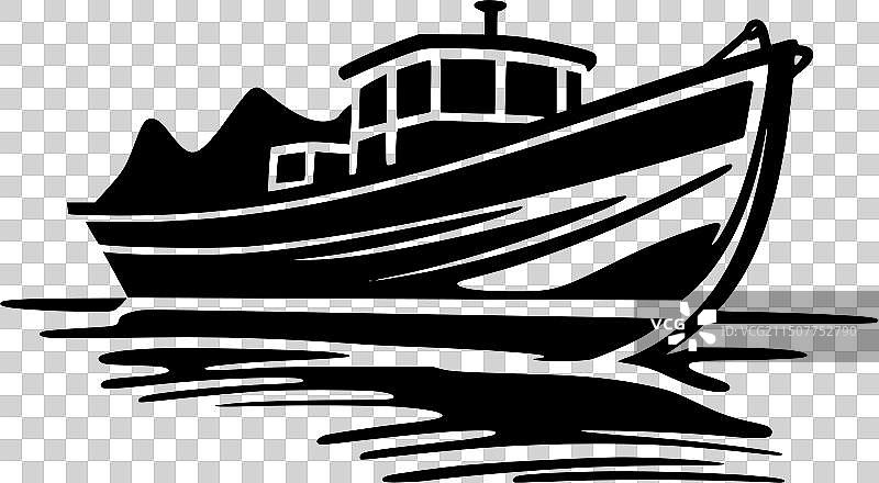 扁平风格船logo图片素材