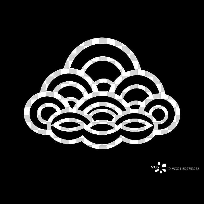 云朵 - 黑白图片素材