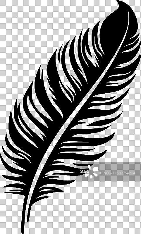 羽毛 - 简约扁平风格logo图片素材