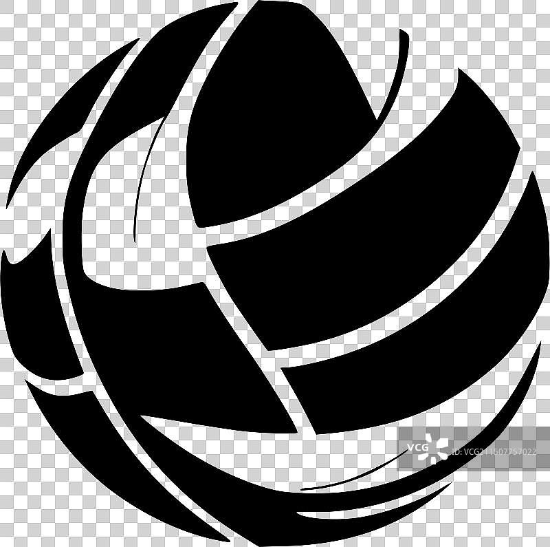 排球黑白图图片素材