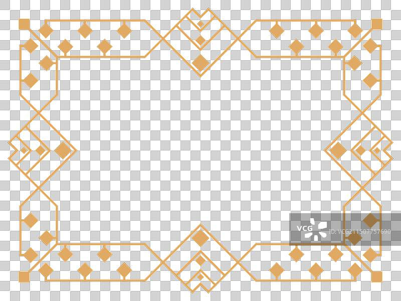 装饰艺术框架复古线性边框设计图片素材