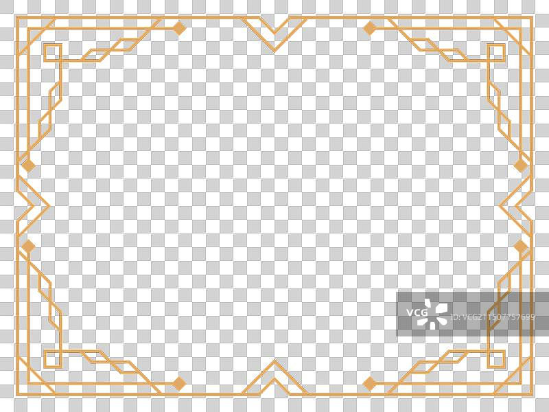 装饰艺术框架复古线性边框设计图片素材