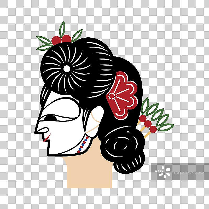 唐山皮影头茬旦角青衣图片素材