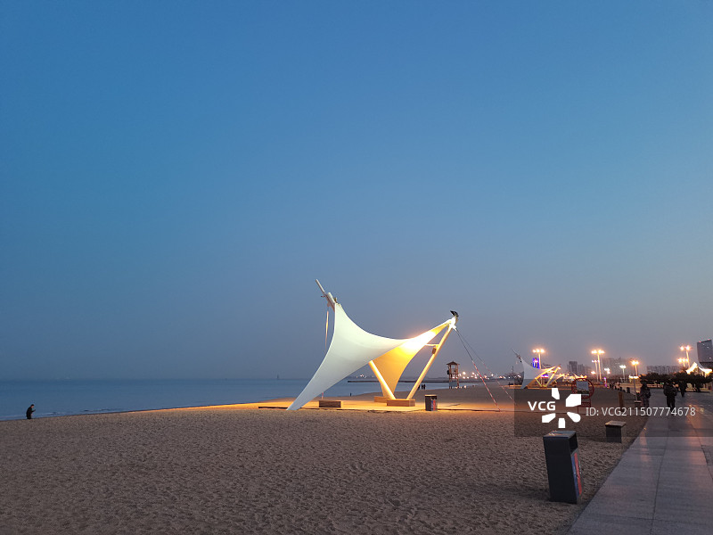 夜晚的沙滩图片素材