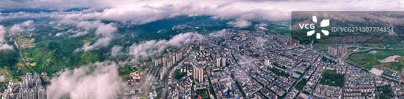 养生宜居的壮族老家南宁市上林县城图片素材