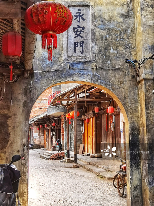 桂林灵川县大圩古镇景区图片素材