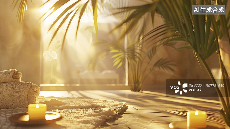 【AI数字艺术】spa美容院局部特写图片素材