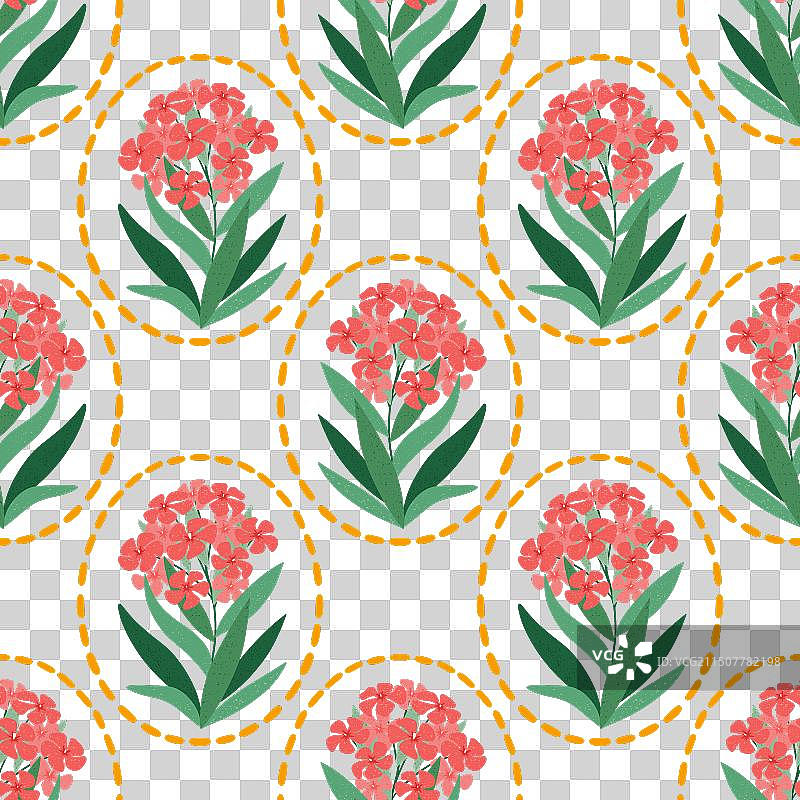 夹竹桃花无缝图案图片素材