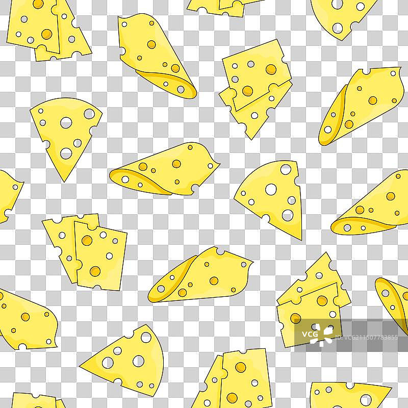 奶酪切片无缝图案图片素材