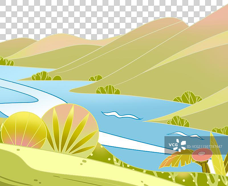 流淌的河水图片素材