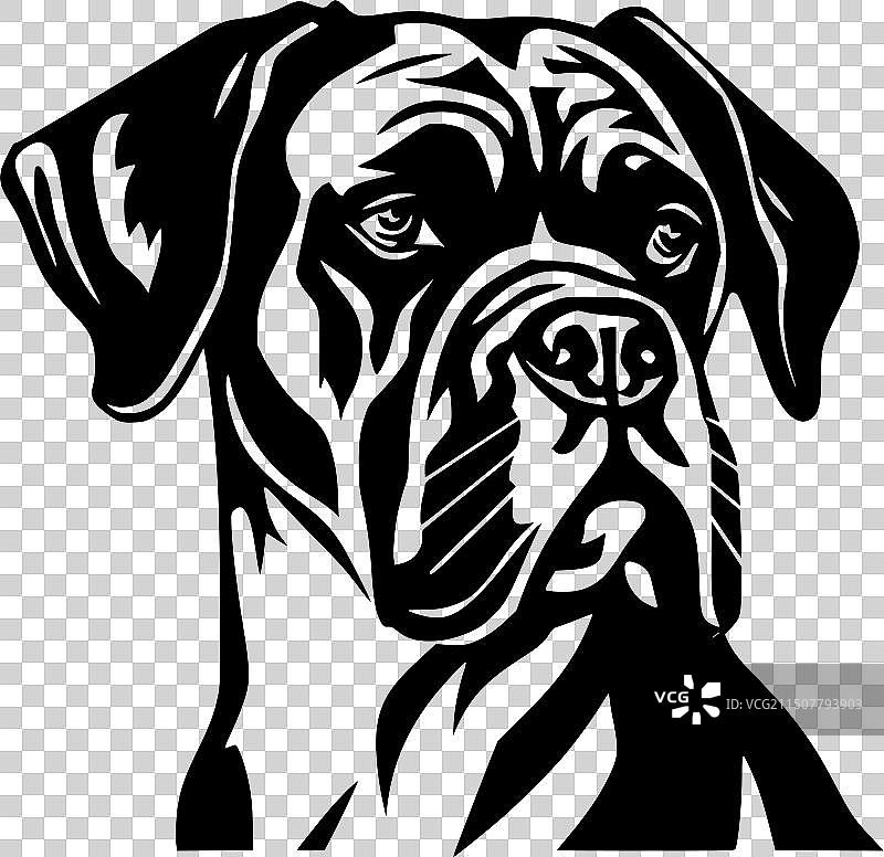 拳击手黑白隔离图标图片素材