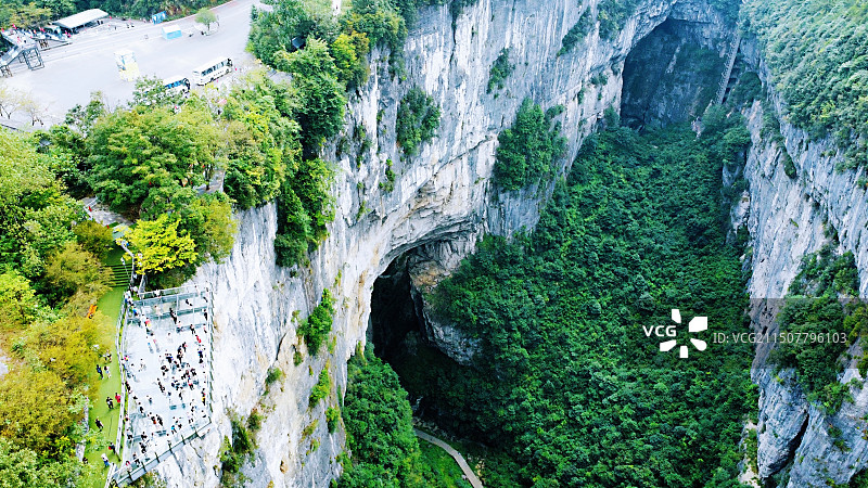 重庆奉节天坑地缝景区图片素材