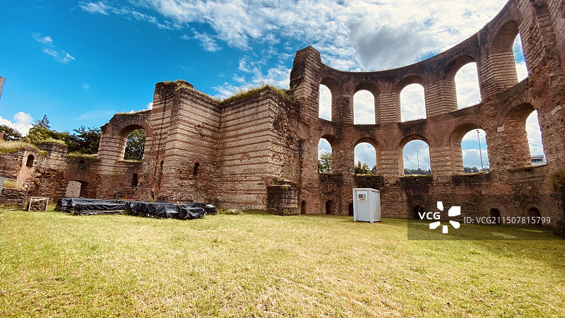 罗马凯撒浴场古遗址图片素材
