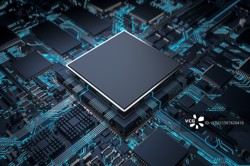 计算机芯片全帧拍摄图片素材