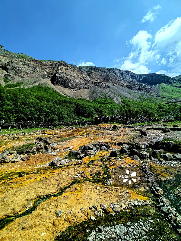 长白山温泉群风景系列1图片素材