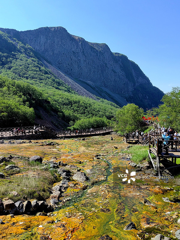 长白山温泉群风景系列4图片素材