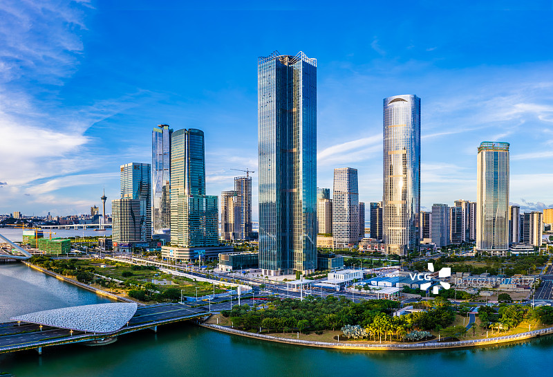 珠海横琴粤澳深度合作区金融岛图片素材