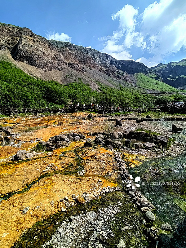 长白山温泉群风景系列7图片素材
