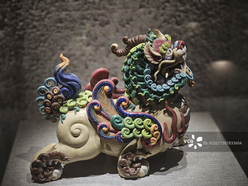 洛阳唐三彩博物馆貔貅图片素材