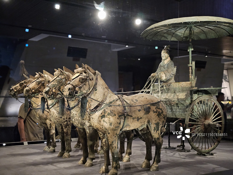 西安秦始皇陵兵马俑铜车马图片素材